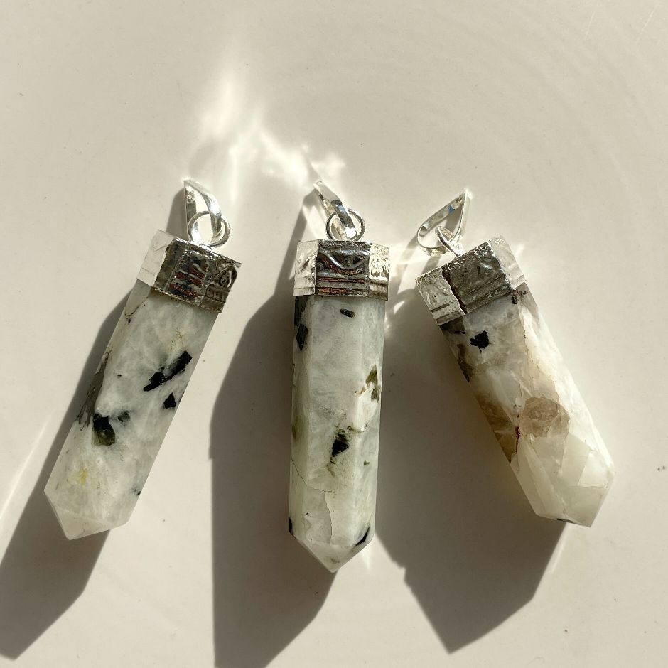 Rainbow Moonstone - Cap Point Pendant Rainbow Moonstone - Cap Point Pendant